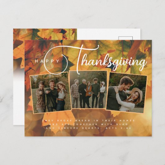 Thanksgiving Briefkaart (Voorkant / Achterkant)