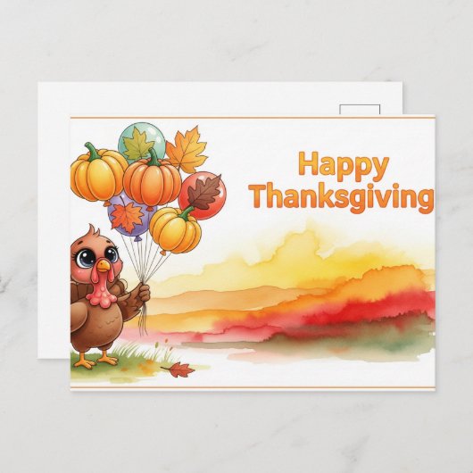 Thanksgiving Briefkaart (Voorkant / Achterkant)