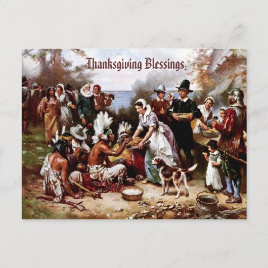 Thanksgiving.  Briefkaart (Voorkant)