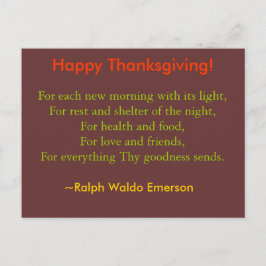 Thanksgiving briefkaart