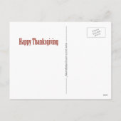 Thanksgiving Briefkaart (Achterkant)