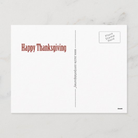 Thanksgiving Briefkaart (Achterkant)
