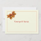 Thanksgiving briefkaart (Achterkant)