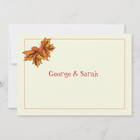 Thanksgiving briefkaart (Achterkant)