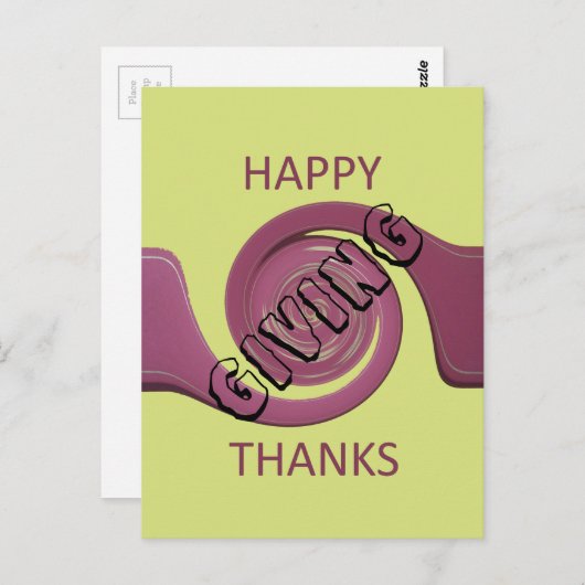 Thanksgiving Briefkaart (Voorkant / Achterkant)