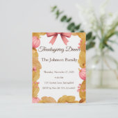 Thanksgiving Briefkaart met herfstkrans (Staand voorkant)