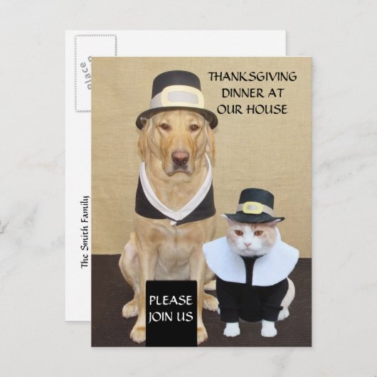 Thanksgiving Briefkaart/uitnodiging Uitnodiging Briefkaart (Voorkant / Achterkant)