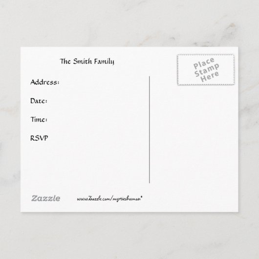 Thanksgiving Briefkaart/uitnodiging Uitnodiging Briefkaart (Achterkant)