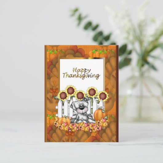 Thanksgiving briefkaart vakantiedag (Staand voorkant)