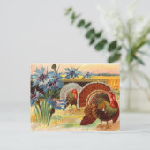 Thanksgiving Briefkaart van feestkalkoenen (Staand voorkant)