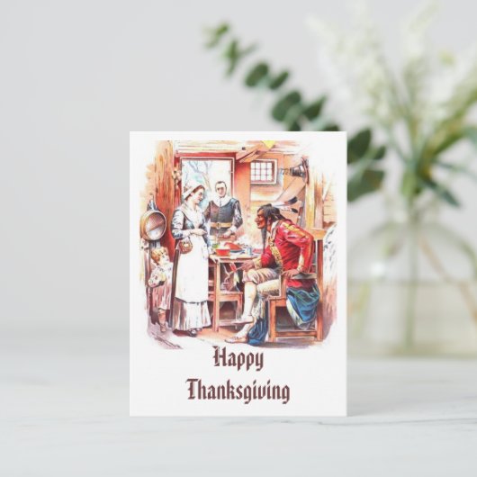 Thanksgiving Briefkaart Vintage (Staand voorkant)
