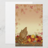 Thanksgiving briefpapier of menu (Voorkant / Achterkant)