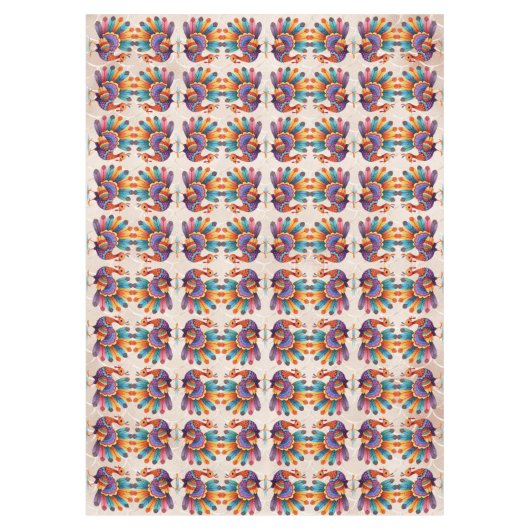 Thanksgiving Bright Feathers Turkije tafelkleed (Voorkant)