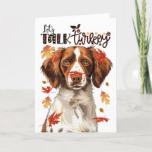 Thanksgiving Brittany Spaniel Dog Lets Talk Turkij