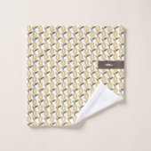 Thanksgiving Browns Floral Aangepaste naam Bad Handdoek (Wasdoekje)