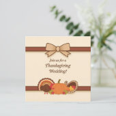 Thanksgiving bruiloft kaart (Staand voorkant)