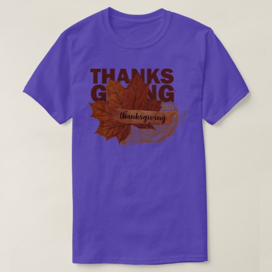 Thanksgiving bruin t-shirt (Design voorkant)