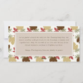 Thanksgiving Bruine Herfstbladeren Eenvoudig Scrip Feestdagenkaart (Achterkant)