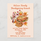 Thanksgiving Brunch Harvest Celebration Briefkaart (Voorkant)