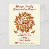 Thanksgiving brunch herfstfeest scene briefkaart (Voorkant)