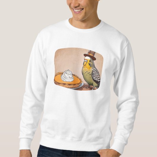 Thanksgiving Budgie Pilgrim Sweatshirt (Voorkant)