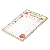 Thanksgiving Bunco Party Game Score Kaart Notitieblok (Schuin)
