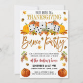 Thanksgiving Bunco Party Uitnodiging (Voorkant)