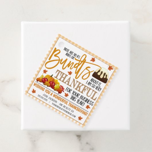 Thanksgiving bundelCake Gift Label (In situ)