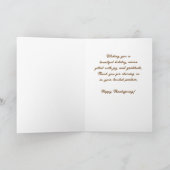 Thanksgiving Business Customer Appreciation Kaart (Binnen)