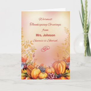Thanksgiving Business Customer Appreciation Kaart