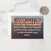 Thanksgiving business dank u modern notitiekaartje (Voorkant / Achterkant in situ)
