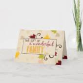 Thanksgiving Cadeau van Familieverlof Feestdagen Kaart (Voorkant)