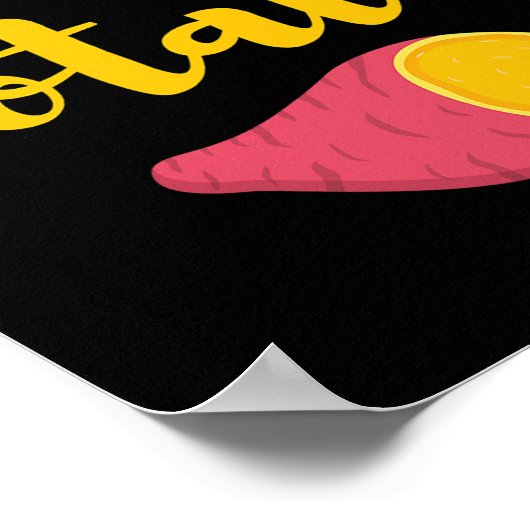 Thanksgiving Cadeau voor Food Lover Sweet Potato T Poster (Hoek)