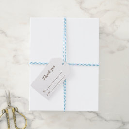 Thanksgiving-cadeaubijslage met herfstkranspatroon cadeaulabel