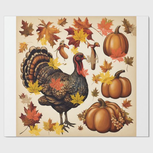 Thanksgiving cadeaupapier (Vlak)