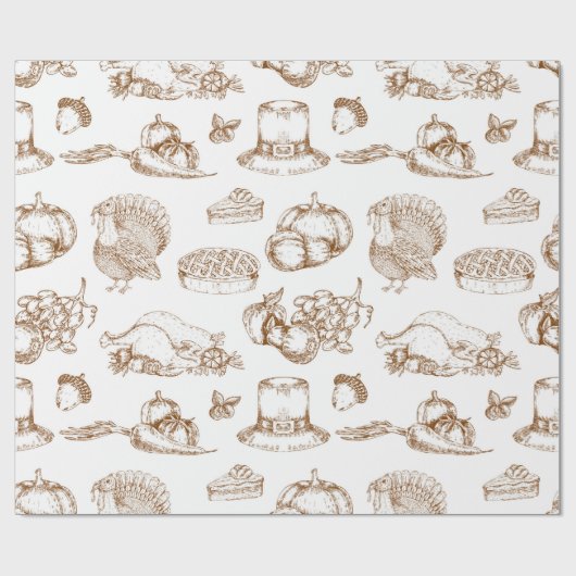 Thanksgiving Cadeaupapier (Vlak)
