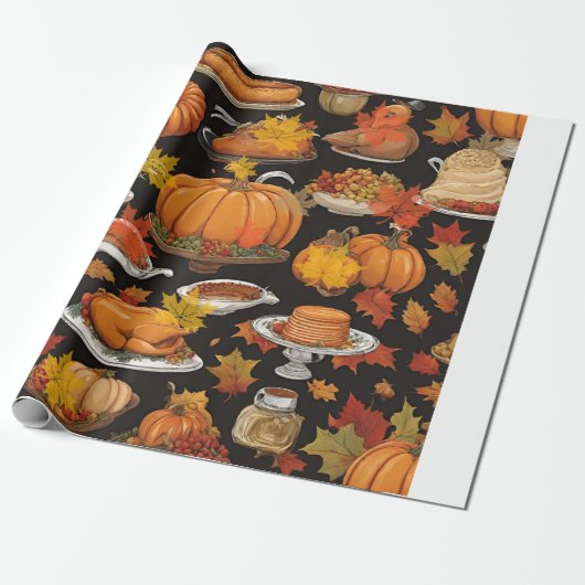 Thanksgiving cadeaupapier (Uitgerold)