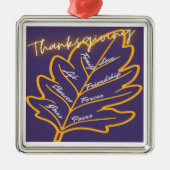 Thanksgiving cadeaus metalen ornament (Voorkant)