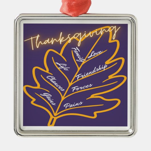 Thanksgiving cadeaus metalen ornament (Voorkant)