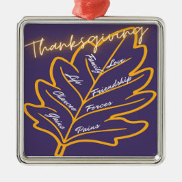 Thanksgiving cadeaus metalen ornament