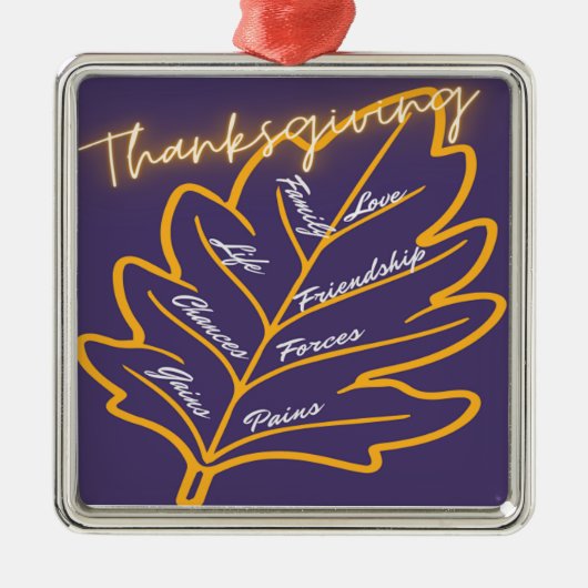 Thanksgiving cadeaus metalen ornament (Voorkant)