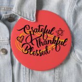 Thanksgiving cadeaus ronde button 6,0 cm (In situ)