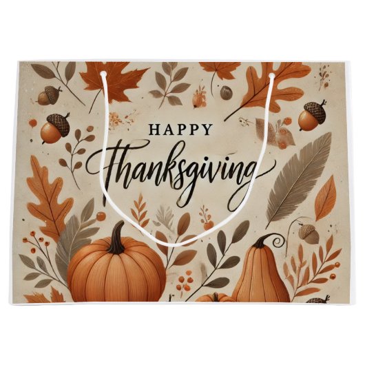 Thanksgiving Cadeautas - Groot (Voorkant)