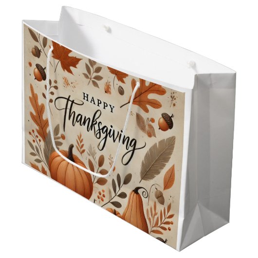 Thanksgiving Cadeautas - Groot (Voorkant Gekanteld)