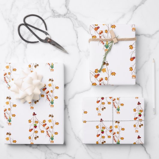 Thanksgiving Cadeauwikkels Inpakpapier Vel (Voorkant)