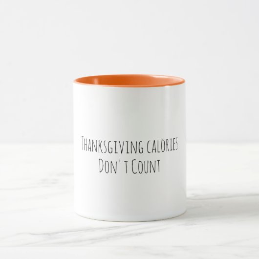Thanksgiving Calorieën Koffiekopje Mok (Midden)