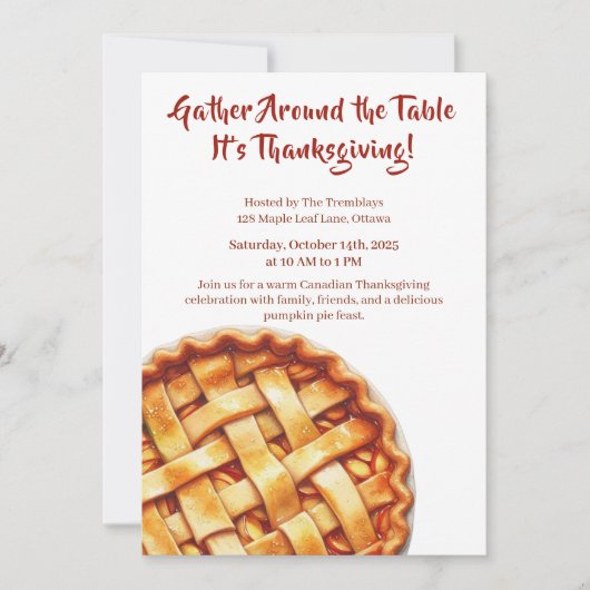 Thanksgiving Canada | Appeltaart Verzameling Kaart (Voorkant)