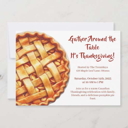 Thanksgiving Canada | Appeltaart Verzameling Kaart (Voorkant)