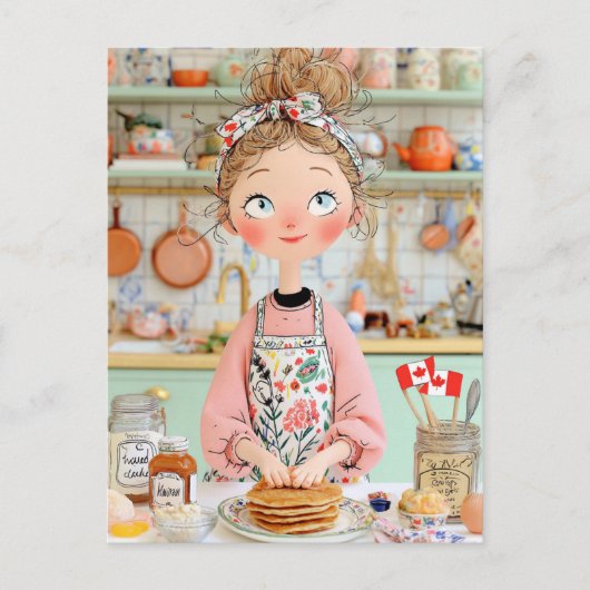 Thanksgiving Canada Briefkaart Gezellige Keuken Pa (Voorkant)