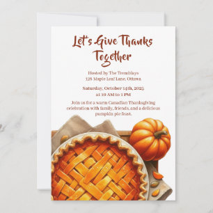 Thanksgiving Canada   Gezellige pompoentaart verza Kaart